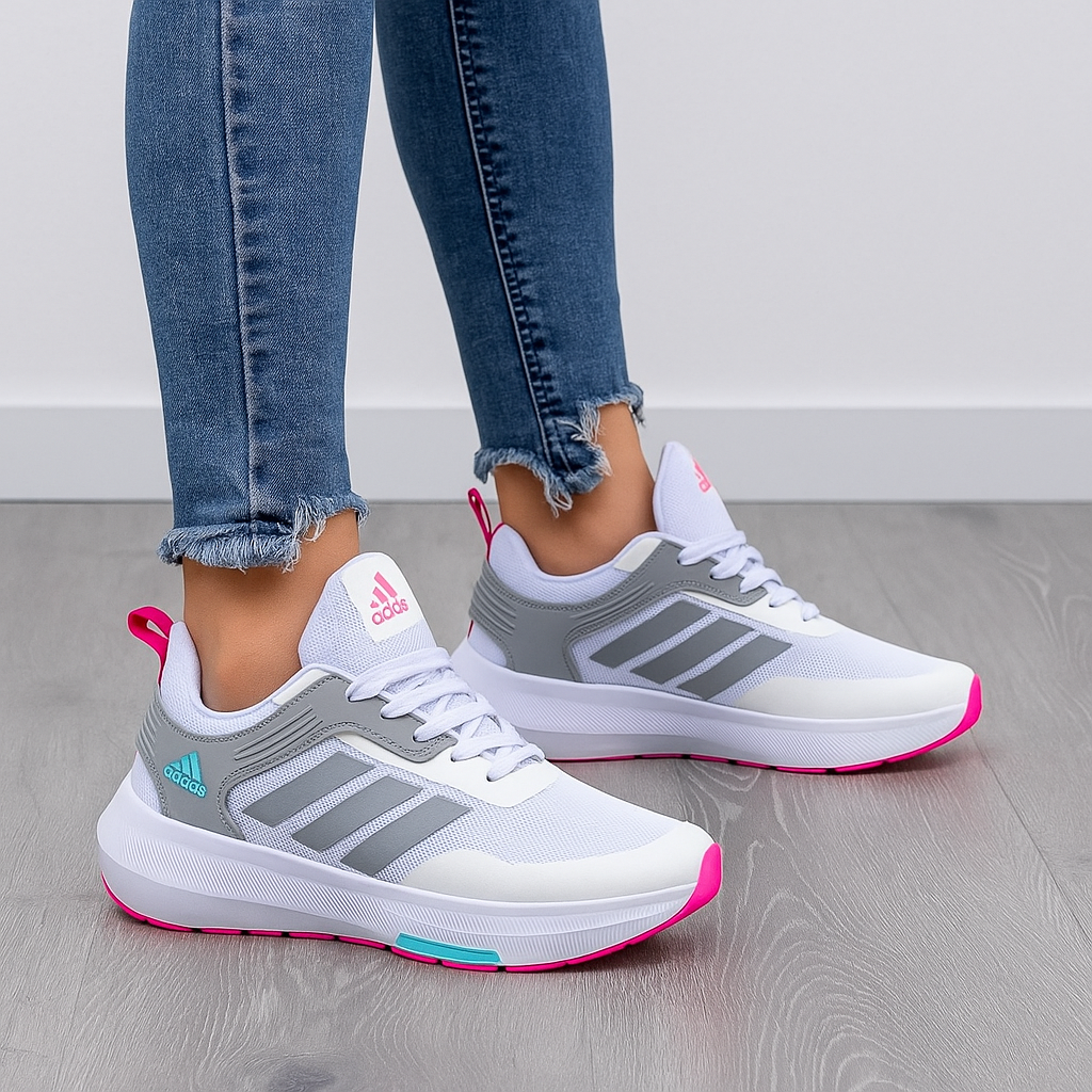 Tenis Adidas Bounce Nuevo Blanco Rosa