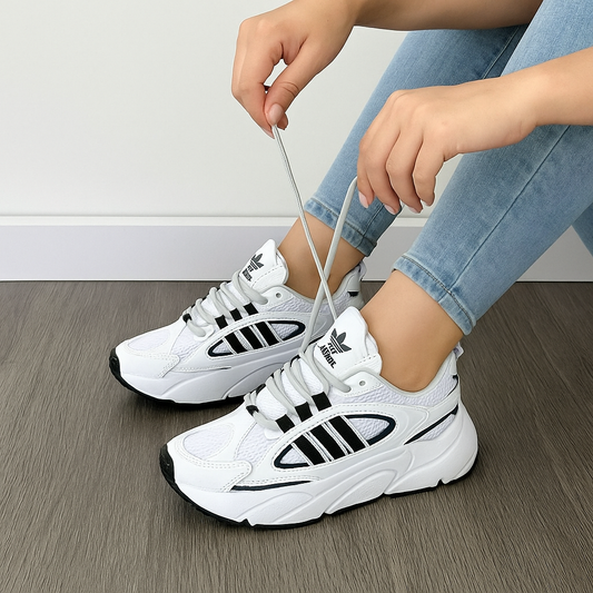 Tenis Adidas Ozmillen Gris Negro Dama